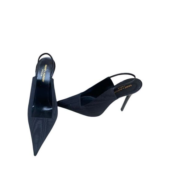 SAINT LAURENT Raven Slingback Pump in Black Size EU 41 US 8 MSRP: $895 - Picture 3 of 9